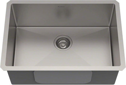 KRAUS Standart PRO 28-Inch 16 Gauge Undermount Single Bowl Stainless Steel Kitchen Sink, KHU100-28