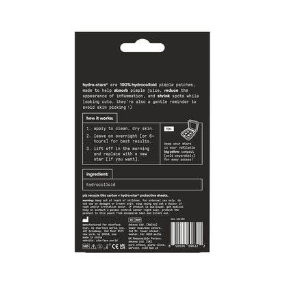 Starface Hydro-Star® Hydrocolloid Pimple Patch, Vegan, Cruelty-Free Skincare (Black, 96 Count)