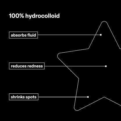 Starface Hydro-Star® Hydrocolloid Pimple Patch, Vegan, Cruelty-Free Skincare (Black, 96 Count)